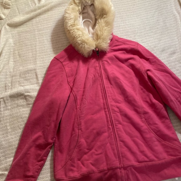 Pink L.L. Bean Sherpa Lined Hoodie - Picture 2 of 16